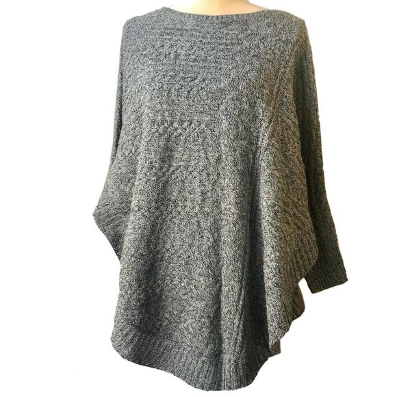 Style & Co Knit Scoop Neck Poncho Sweater NWT 🟡 - Picture 2 of 7